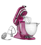 Kitchenaid 5 Qt. Artisan Design Series with Glass Bowl - Raspberry Ice KSM155GBRI