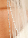 2-Layer Rhinestone Edge Veil 30"/36" V062