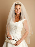 2-Layer Rhinestone Edge Veil 30"/36" V062