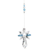 Woodstock Crystal Guardian Angel - Large, Aquamarine CALAQ