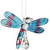 Fantasy Glass Dragonfly, Winter Blue