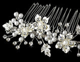 Elegant Bridal Pearl Hair Comb Accent Comb 039