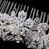 Silver Clear Tiara Comb Hair 914
