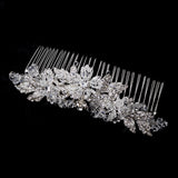 Silver Clear Tiara Comb Hair 914