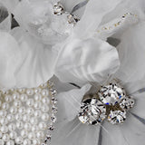 Ivory Rhinestone Flower Bridal Hair Comb 943