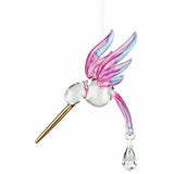 Woodstock Chimes Rainbow Maker - Fantasy Glass Hummingbird, Autumn Violet CHPV