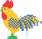 Viahart 132 Piece Omniblocks Interlocking Plastic Six Sided Building Blocks