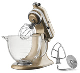 Kitchenaid 5 Qt. Artisan Design Series with Glass Bowl - Champagne Gold KSM155GBCZ