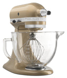 Kitchenaid 5 Qt. Artisan Design Series with Glass Bowl - Champagne Gold KSM155GBCZ