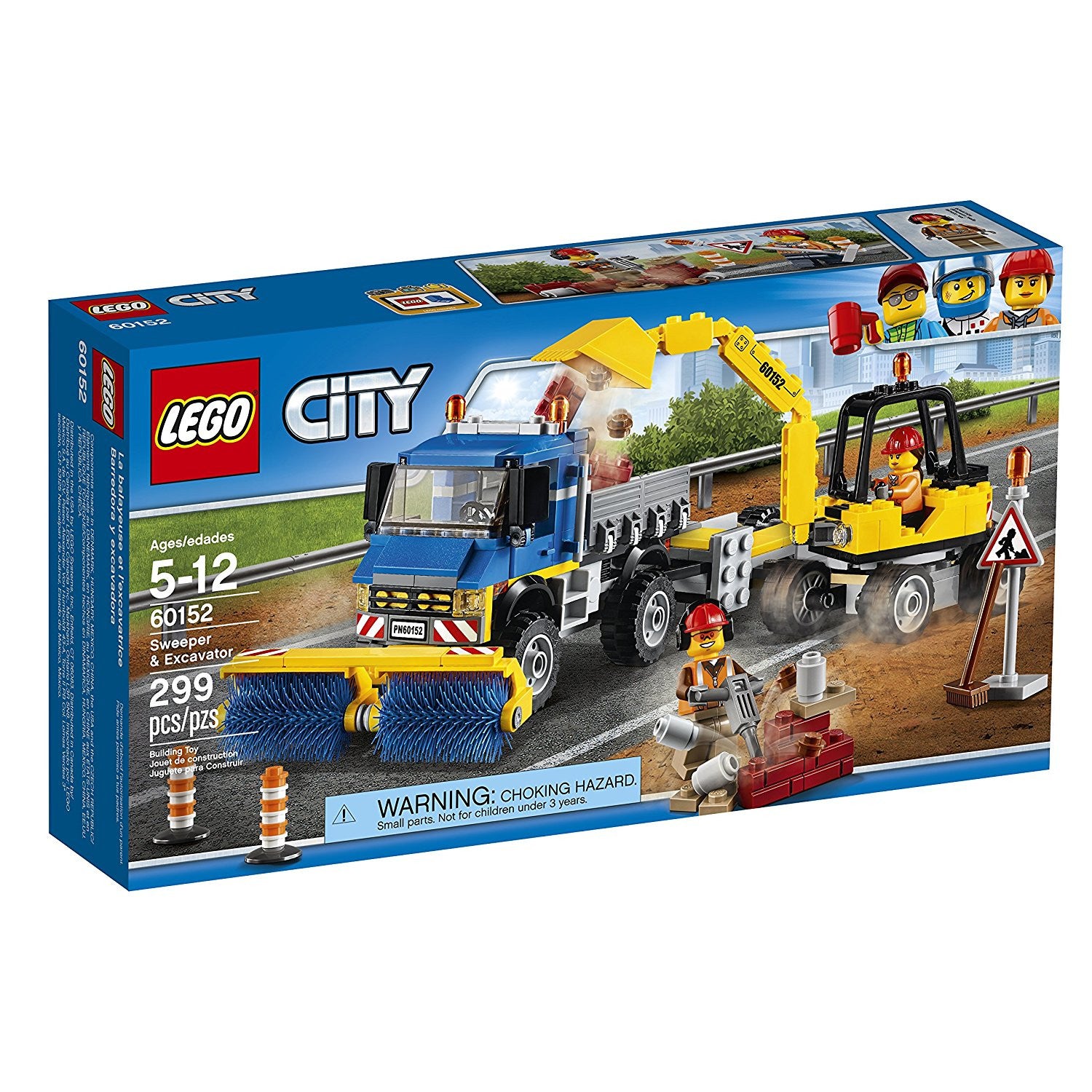 LEGO City Great Vehicles Sweeper & Excavator 60152 Building Toy