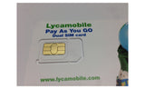 Lycamobile Triple Cut 4G LTE All-in-one Proloaded $59/plan Sim Card w/a Free Stylus Pen