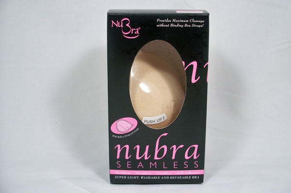 The NuBra Seamless Push Up 2 Adhesive Bra #SE998,C Cup,Nude