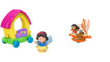 Bundle of 2 |Fisher-Price Little People Disney Princess Parade (Snow White & Friends + Moana's Float Multi)