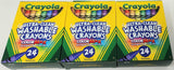 Set of 3 |Crayola Ultra-Clean Washable Crayons 24 per pack