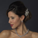 Antique Silver Pearl Comb 595