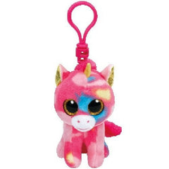 TY Beanie Boos - FANTASIA the Unicorn (Glitter Eyes) (Plastic Key Clip)