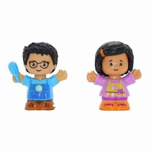 Little People Boy in Blue Apron and Girl Play Set