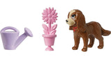 Polly Pocket Travel Toy with 3-Inch Doll and 18 Accessories, Puppy and Flower-Themed Fashion Pack