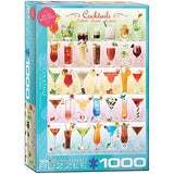 Bundle of 2 |EuroGraphics Cocktails Puzzle (1000-Piece) + Smart Puzzle Glue Sheets