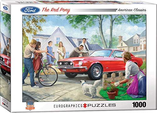 Bundle of 2 |The Red Pony by Nestor Taylor 1000-Piece Puzzle + Smart Puzzle Glue Sheets