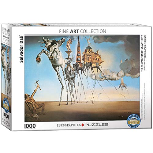 Bundle of 2 |EuroGraphics Salvador Dal The Temptation of St. Anthony Puzzle (1000-Piece) + Smart Puzzle Glue Sheets