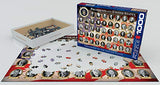 Bundle of 2 |EuroGraphics US Presidents Box 1000-Piece Puzzle + Smart Puzzle Glue Sheets