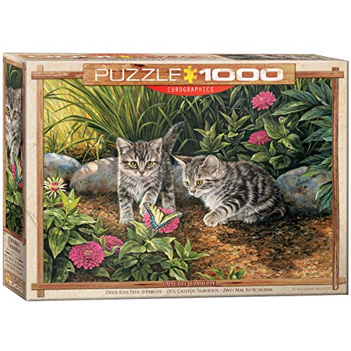 Bundle of 2 |EuroGraphics Double Trouble (1000-Piece) Puzzle + Smart Puzzle Glue Sheets