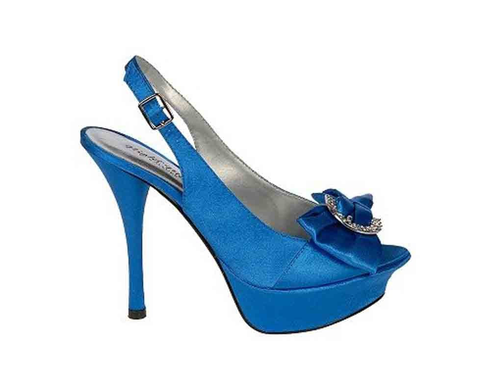 Night Moves Women's Devine Platforms Royal Satin size 6M