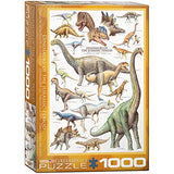 Bundle of 2 |EuroGraphics Dinosaurs Jurassic 1000-Piece Puzzle + Smart Puzzle Glue Sheets