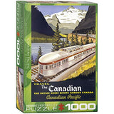 Bundle of 2 |EuroGraphics CP Rail The Canadian 1000-Piece Puzzle + Smart Puzzle Glue Sheets