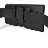 Wonderfly Horizontal Holster for Smartphone or Device Up to 4.65x2.45x0.50 Inch in Dimensions, a Leather Carrying Case with Belt Clip and Belt Loops