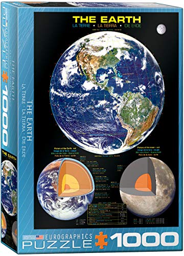 Bundle of 2 |EuroGraphics The Earth 1000-Piece Puzzle + Smart Puzzle Glue Sheets