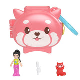 Bundle of 2 | Mattel Polly Pocket Pet Connect Collectible Locket | Red Panda & White Locket