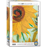 Bundle of 2 |Sunflowers by Vincent Van Gogh 1000-Piece Puzzle + Smart Puzzle Glue Sheets
