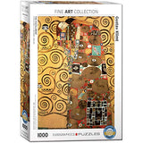 Bundle of 2 |EuroGraphics The Fulfillment by Gustav Klimt 1000-Piece Puzzle + Smart Puzzle Glue Sheets