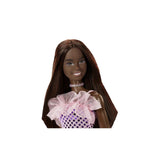 Barbie® Doll, Kids Toys, Dark Brown Hair, Pink Metallic Dress, Trendy Clothes and Accessories, Gifts for Kids