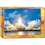 Bundle of 2 |EuroGraphics Space Shuttle Take-Off 1000-Piece Puzzle + Smart Puzzle Glue Sheets
