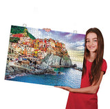 Bundle of 2 |EuroGraphics Daytona Yellow Zeta 1000-Piece Puzzle + Smart Puzzle Glue Sheets