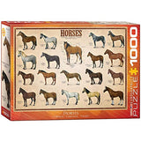 Bundle of 2 |EuroGraphics Horses 1000-Piece Puzzle + Smart Puzzle Glue Sheets