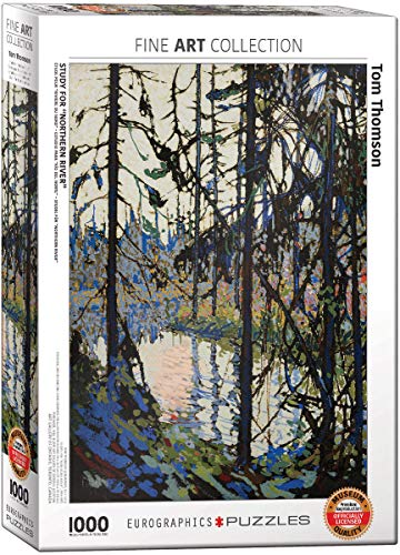 Bundle of 2 |EuroGraphics Study for Northern River Tom Thomson Puzzle (1000-Piece) + Smart Puzzle Glue Sheets