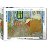 Bundle of 2 |EuroGraphics Bedroom at Arles by Vincent Van Gogh (1000-Piece) Puzzle + Smart Puzzle Glue Sheets