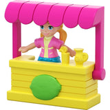 Polly Pocket Tiny Pocket Places Polly Farmer's Market Compact with Removable Lemonade Stand, Photo Customization, Reveals, Micro Polly Doll and Sticker Sheet