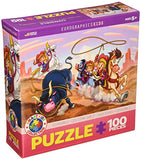 Bundle of 2 |EuroGraphics Girl Power! Cowgirls Puzzle (100-Piece) + Smart Puzzle Glue Sheets