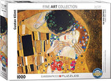 Bundle of 2 |EuroGraphics The Kiss (Detail) by Gustav Klimt 1000-Piece Puzzle + Smart Puzzle Glue Sheets