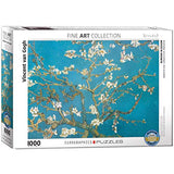 Bundle of 2 |EuroGraphics Almond Branches by Vincent Van Gogh 1000-Piece Puzzle + Smart Puzzle Glue Sheets