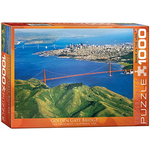 Bundle of 2 |EuroGraphics Golden Gate Bridge, California Puzzle (1000-Piece) + Smart Puzzle Glue Sheets