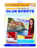 Bundle of 2 |EuroGraphics Aquarium Color Me Puzzle (100 Piece) + Smart Puzzle Glue Sheets