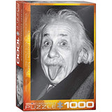 Bundle of 2 |EuroGraphics Einstein (Tongue) 1000-Piece Puzzle + Smart Puzzle Glue Sheets