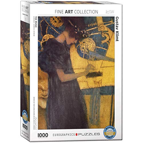 Bundle of 2 |EuroGraphics Die Musik by Gustav Klimt Puzzle (1000-Piece) + Smart Puzzle Glue Sheets