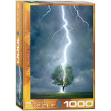 Bundle of 2 |Eurographics Lighting Striking Tree 1000-Piece Puzzle + Smart Puzzle Glue Sheets
